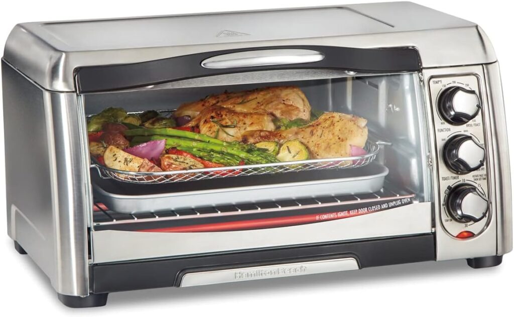 Hamilton Beach Air Fryer Countertop Toaster Oven with Large Capacity