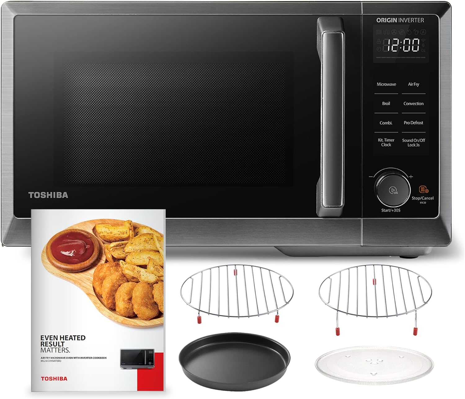 TOSHIBA 6-in-1 Inverter Countertop Microwave Oven Healthy Air Fryer Combo