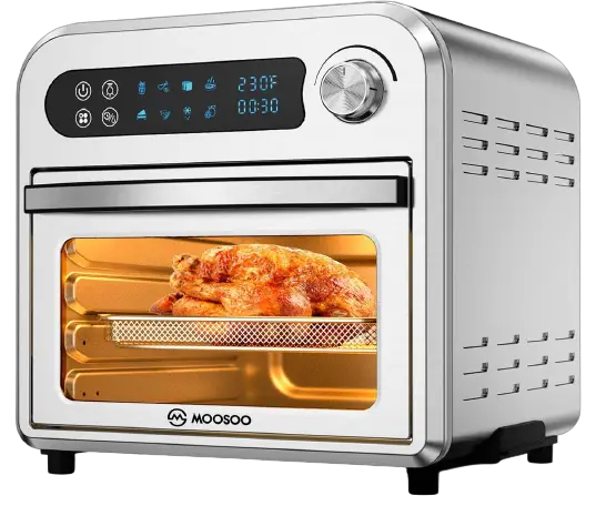 MOOSOO Air Fryer Oven, 10.6 QT Air Fryer Toaster Oven Combo
