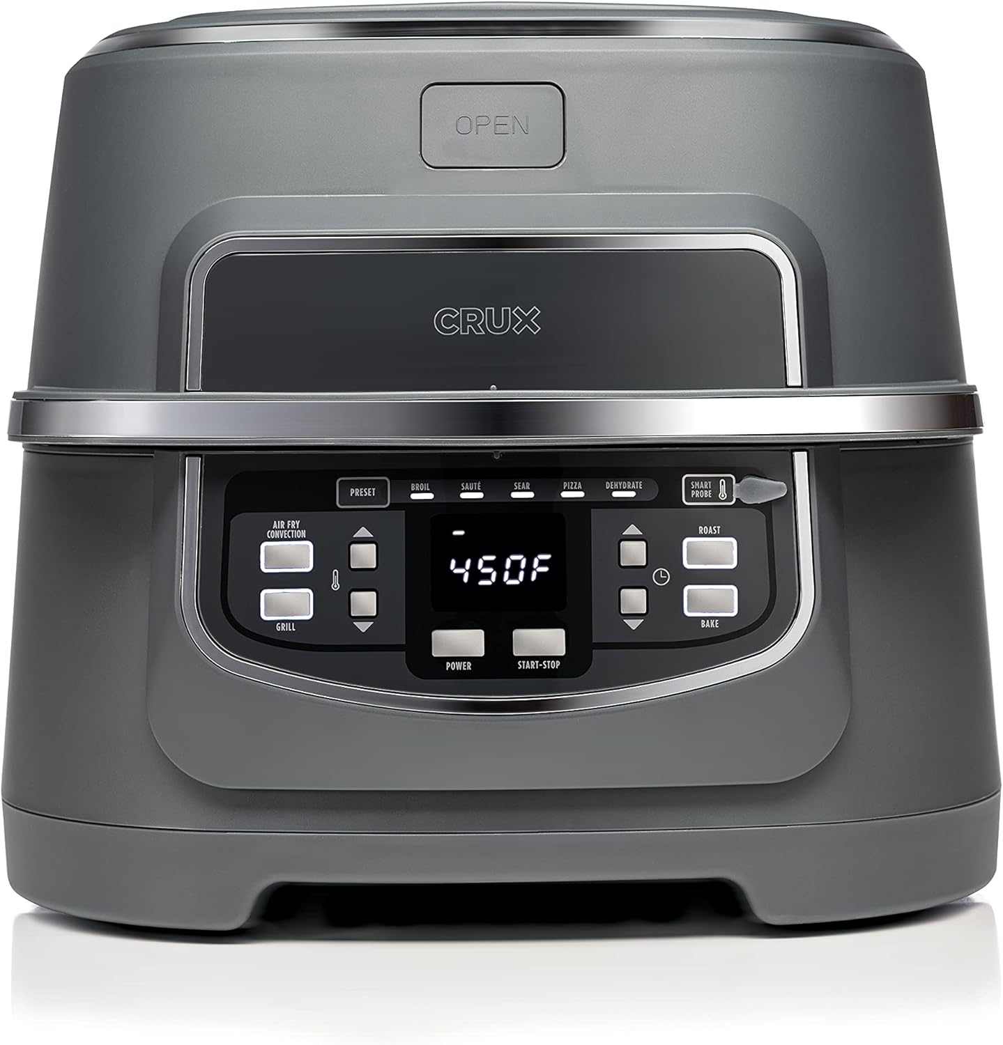 CRUX Smokeless Indoor Grill and Digital Air Fryer Oven Combo 