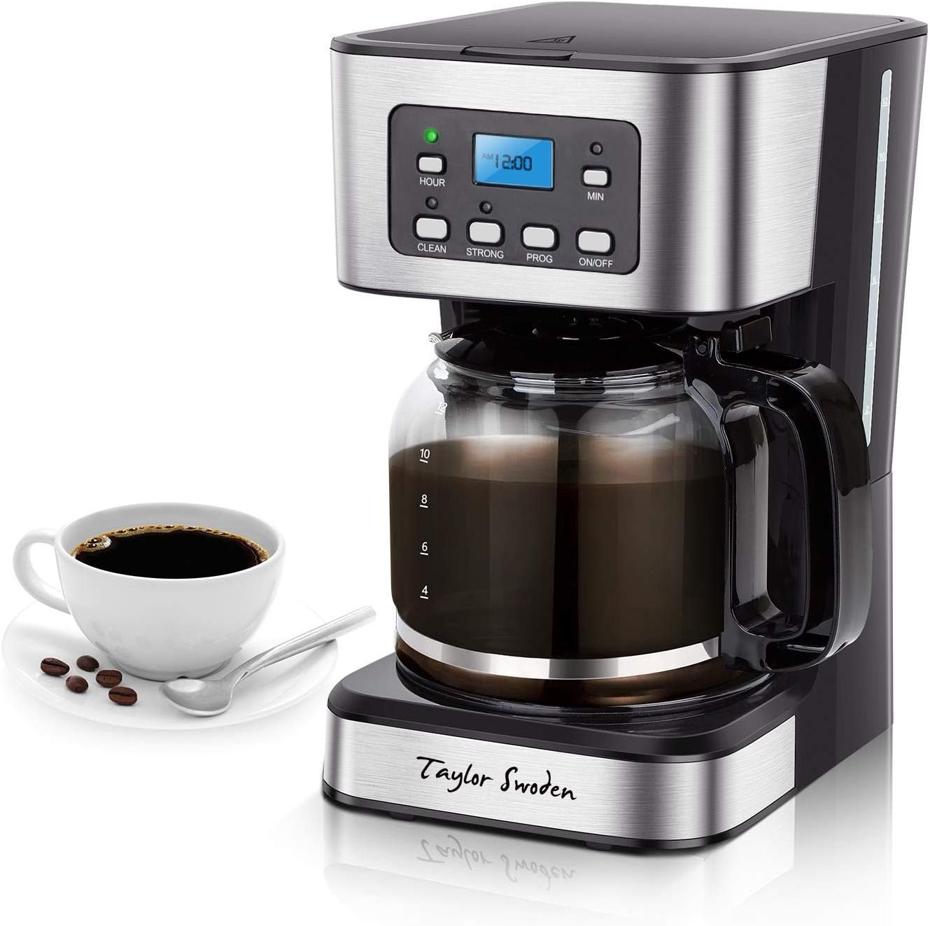 Taylor Swoden Coffee Maker, 4-12 Cups Drip Coffee Machine